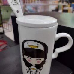 Brand new 𧨠(ONLINE) DRAGON IMPORTS & COLLECTIBLES LLC Cinaya Ceramic Mug With Lid Set βοΈ 9 (ONLINE) DRAGON IMPORTS & COLLECTIBLES LLC Cinaya Ceramic Mug With Lid Set