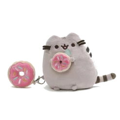 (ONLINE) DRAGON IMPORTS & COLLECTIBLES LLC Plushes Pusheen With Donut And Bonus Clip, 6 In - Pusheen