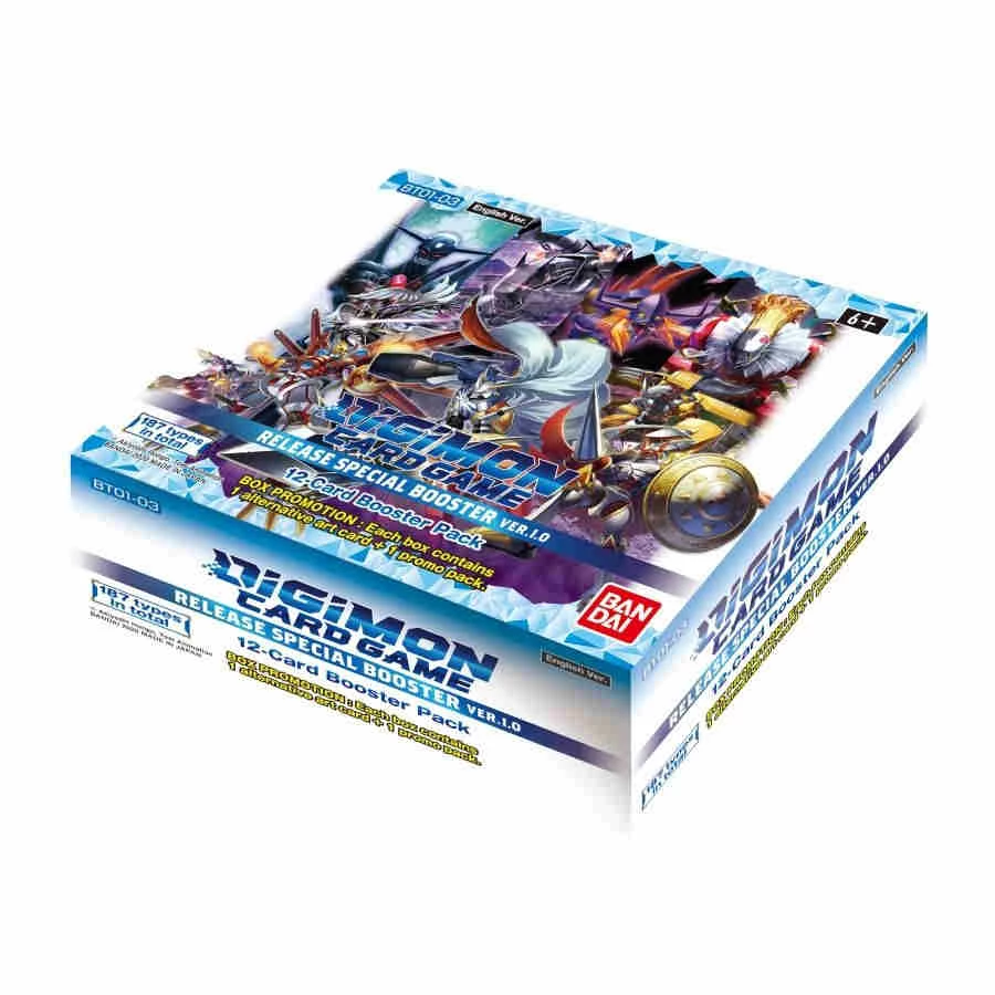 Promo 🎁 (ONLINE) DRAGON IMPORTS & COLLECTIBLES LLC Digimon Card Game - Release Special Booster Ver.1.0 Booster Box Games/TCG 🥰 3 (ONLINE) DRAGON IMPORTS & COLLECTIBLES LLC Digimon Card Game - Release Special Booster Ver.1.0 Booster Box Games/TCG