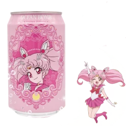 DRAGON IMPORTS & COLLECTIBLES LLC Food Sailor Moon Sparkling Water Lychee Flavor - OCEAN BOMB SODA