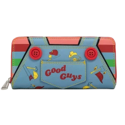 (ONLINE) DRAGON IMPORTS & COLLECTIBLES LLC Child's Play Chucky Cosplay Zip-Around Wallet - LOUNGEFLY X