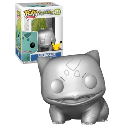 (ONLINE) DRAGON IMPORTS & COLLECTIBLES LLC Metallic Silver Bulbasaur - 25th Anniversary - Pokemon Funko Pop Funko Pops!