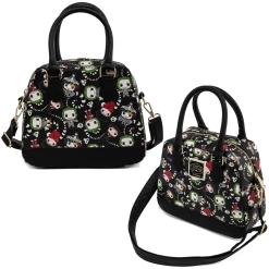 (ONLINE) DRAGON IMPORTS & COLLECTIBLES LLC Accessories BEETLEJUICE AOP CROSSBODY - LOUNGEFLY X